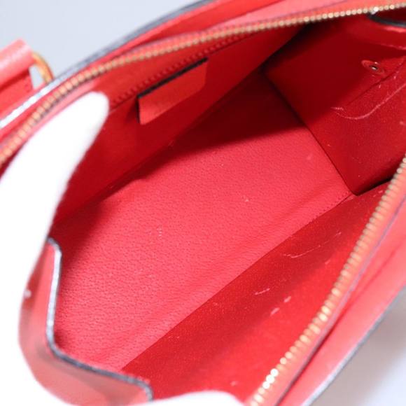 CELINE Hand Bag Leather Orange Gold Auth 97815 - Picture 10 of 16